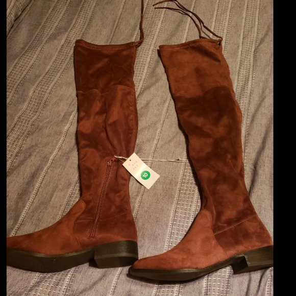 Brand New Ladies Tall Carmel Brown Size 10 Boots - Picture 2 of 9